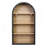 4-Tier Black Arched Bookshelf, 43" Tall Arched Bookcase With Storage Shelves-1685355942
