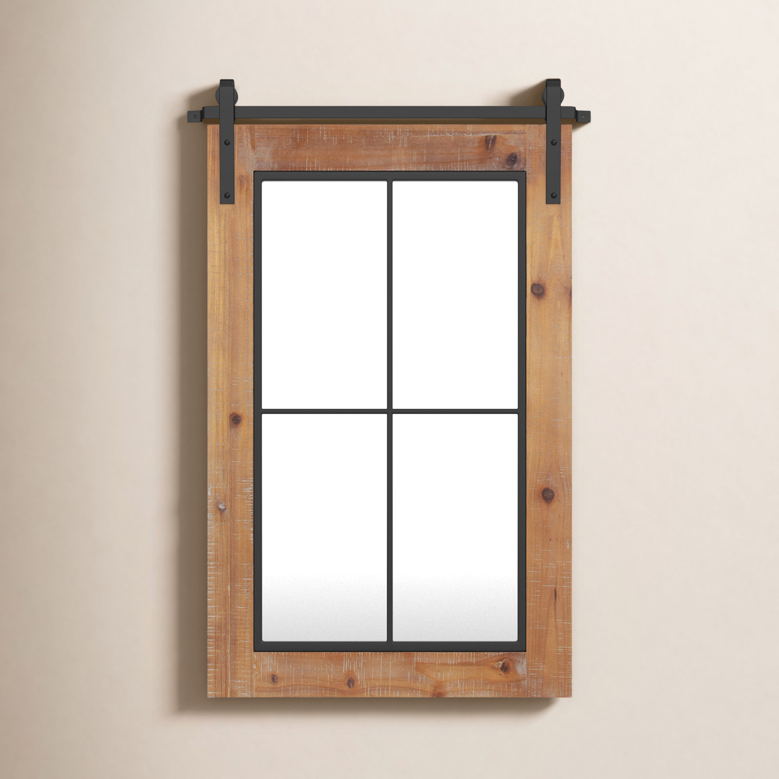 Enora Accent Mirror, Rustic Brown, 37" x 22"