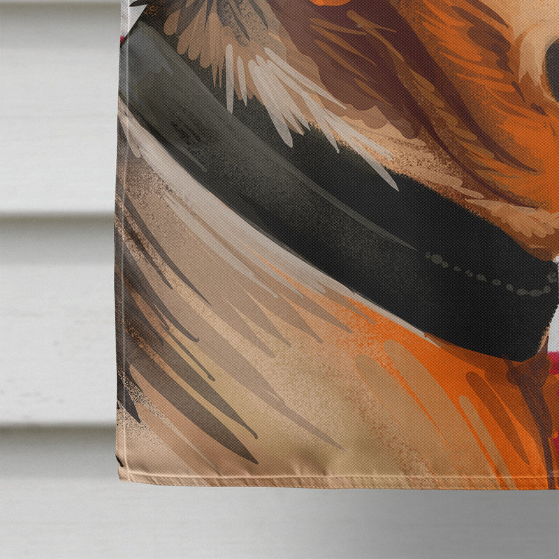Polyester à 2 côtés 28 x 40 po drapeau maison, Chien de Schiller