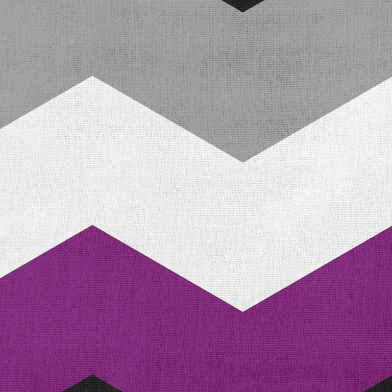 Coussin décoratif à motif de chevron non binaire, Mauve