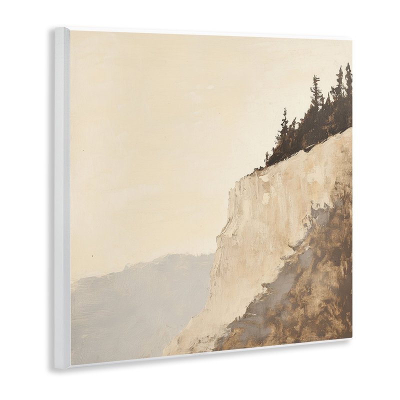 Plaque murale Serene Cliffside Vista, design par Petal Prints Design