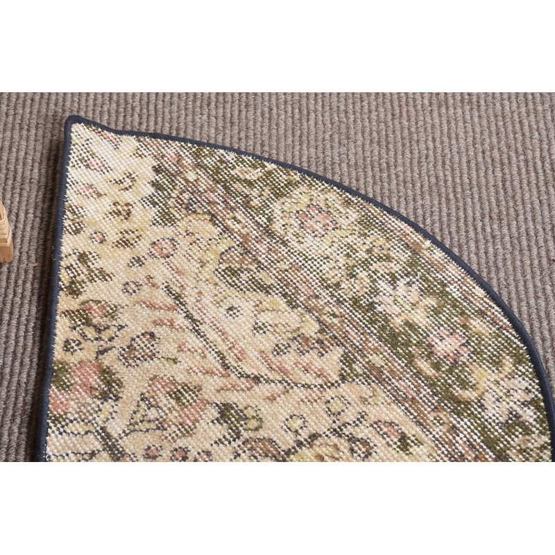 Tapis turc, tapis décoratif, tapis antique, petit tapis 2,5 pi x 1,5 pi, tapis rétro, tapis de chambre beige