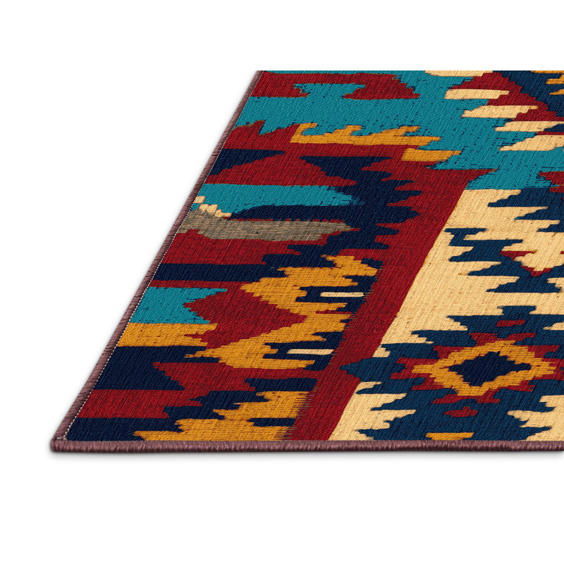  Tapis lavable d'inspiration Navajo, Rectangulaire 3 pi x 5 pi