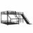L-Shaped Twin XL over Queen Bunk Bed with Slide and USB Ports, Space-saving and Noise-free Design, Black-121481244