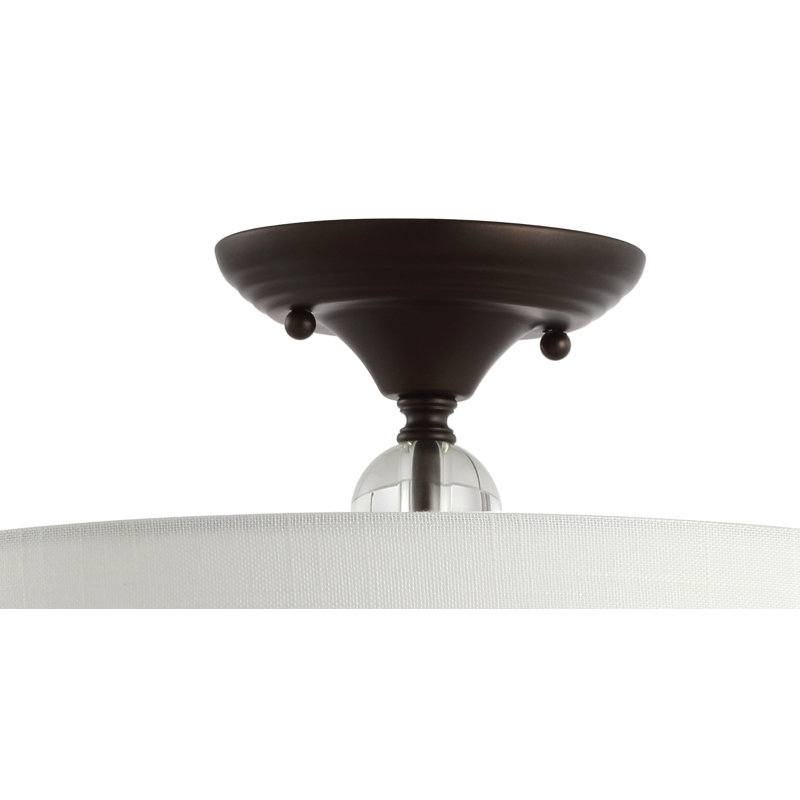 Winterton Fabric Semi Flush Mount, Oil Rubbed Bronze