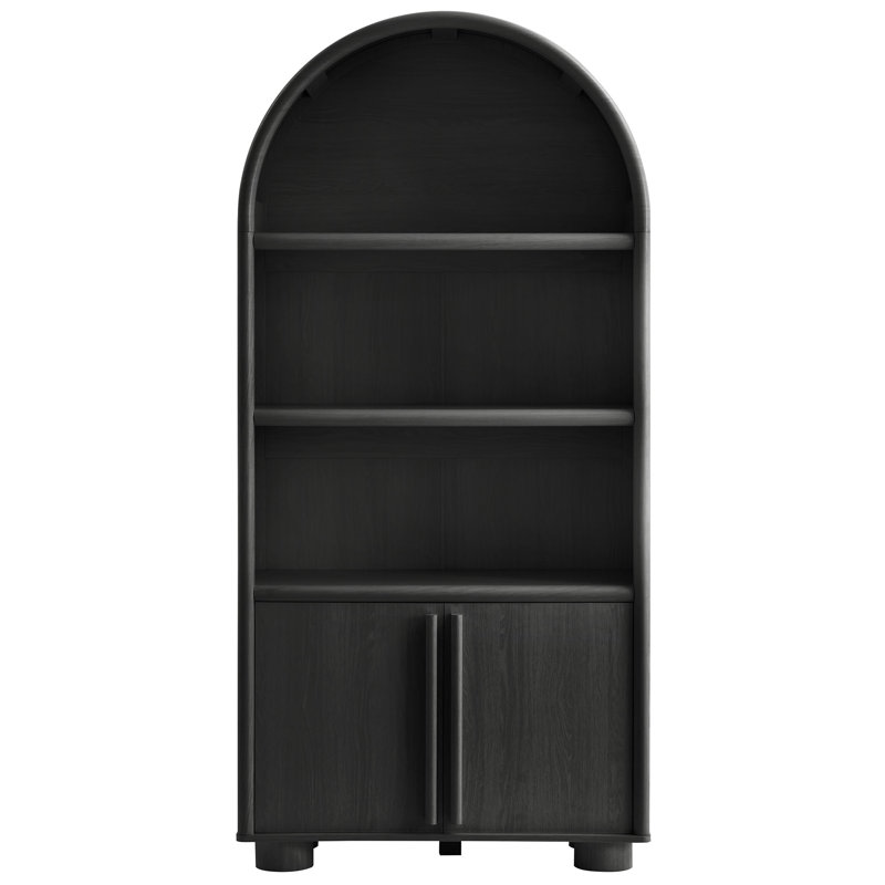 Bibliothèque haute Herline en chêne noir