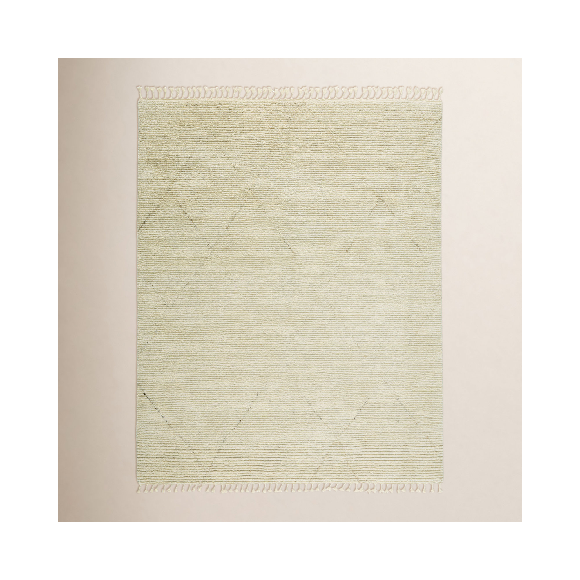 Phineas Handmade Wool Cream/Dark Brown Rug, Rectangle 9' x 13'