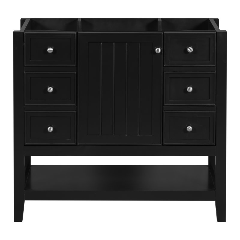 Base de meuble-lavabo simple 35,5 po seulement, Noir