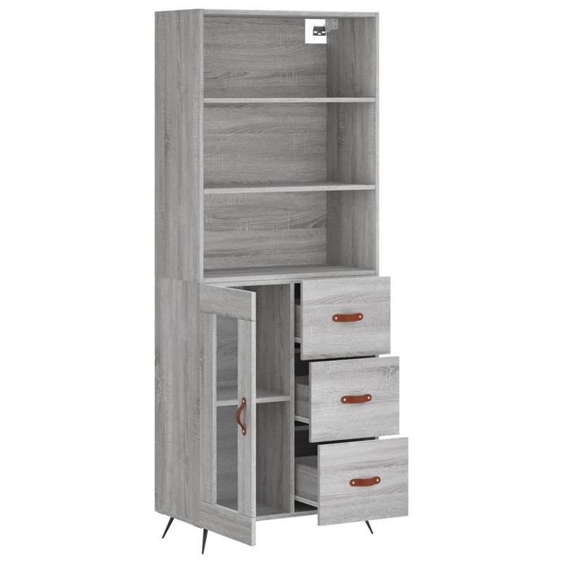 Vanwyk 69.5 Wide 3 Drawer, Grey Sonoma