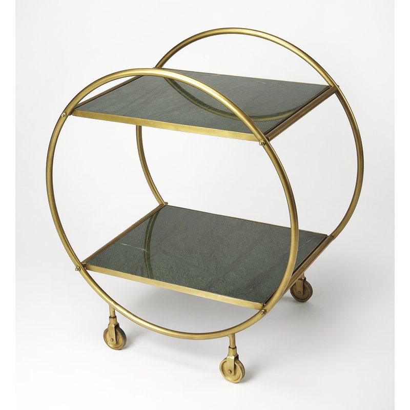 Metal Bar Cart, Green