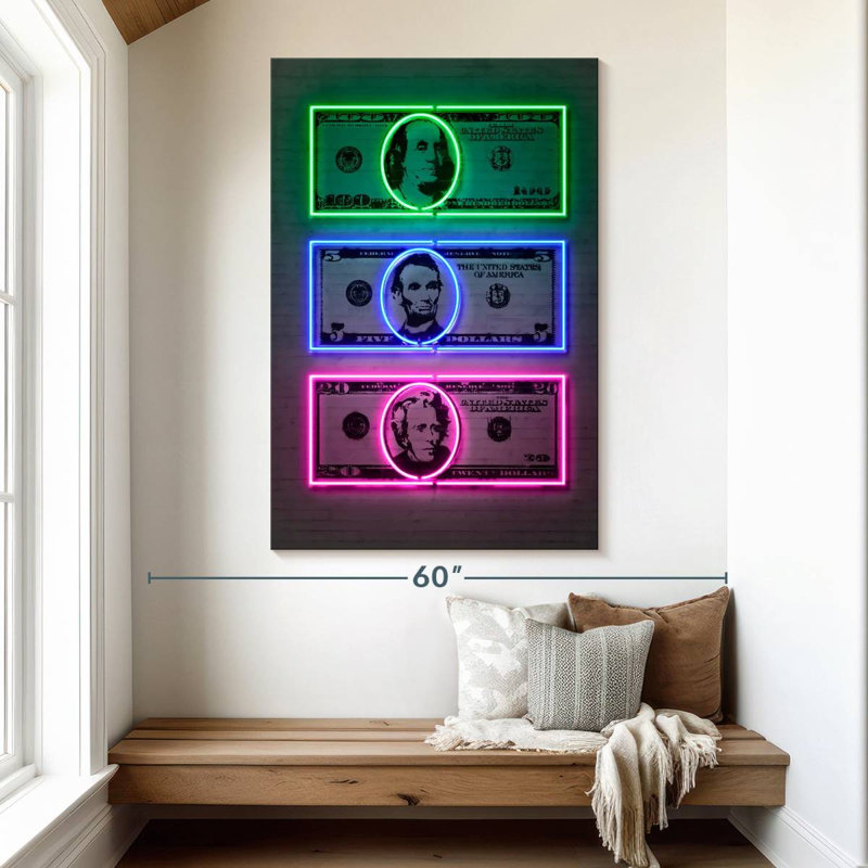 Kerner Dollars, 51" H x 34" W