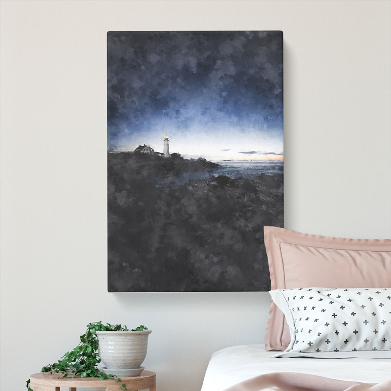 Portland Maine Lighthouse - Wrapped Canvas Painting, 76cm H x 45cm W x 4cm D