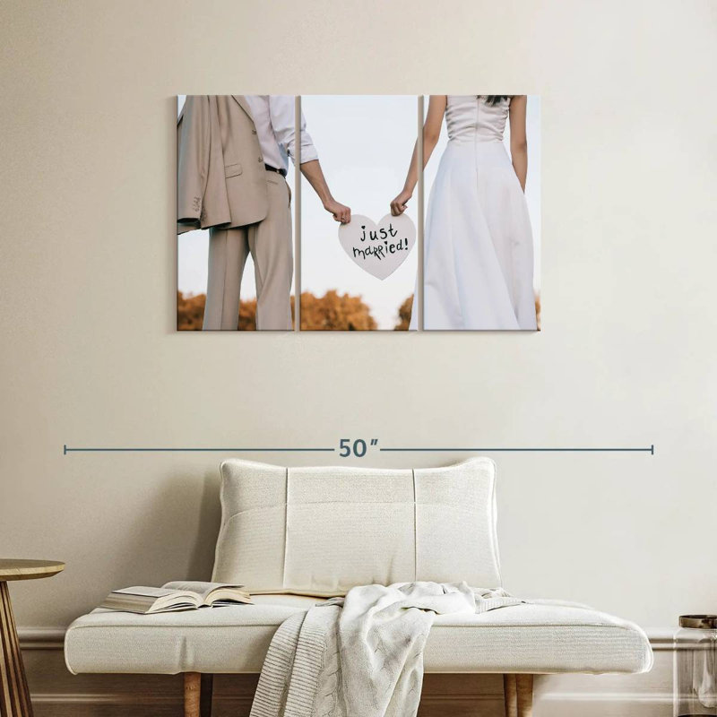 Tergel Just Married Bride And Groom, 24" H x 38" W