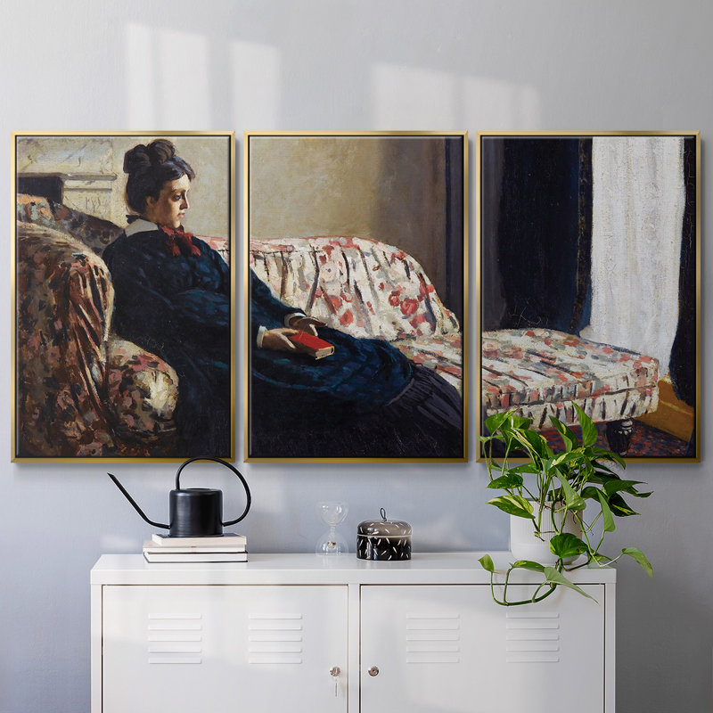 Claude Monet 3 pièces, Or, H 36 po x l 75 po x P 2 po