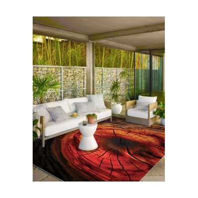 Tapis orange tissé à motif orange et tapis lavable