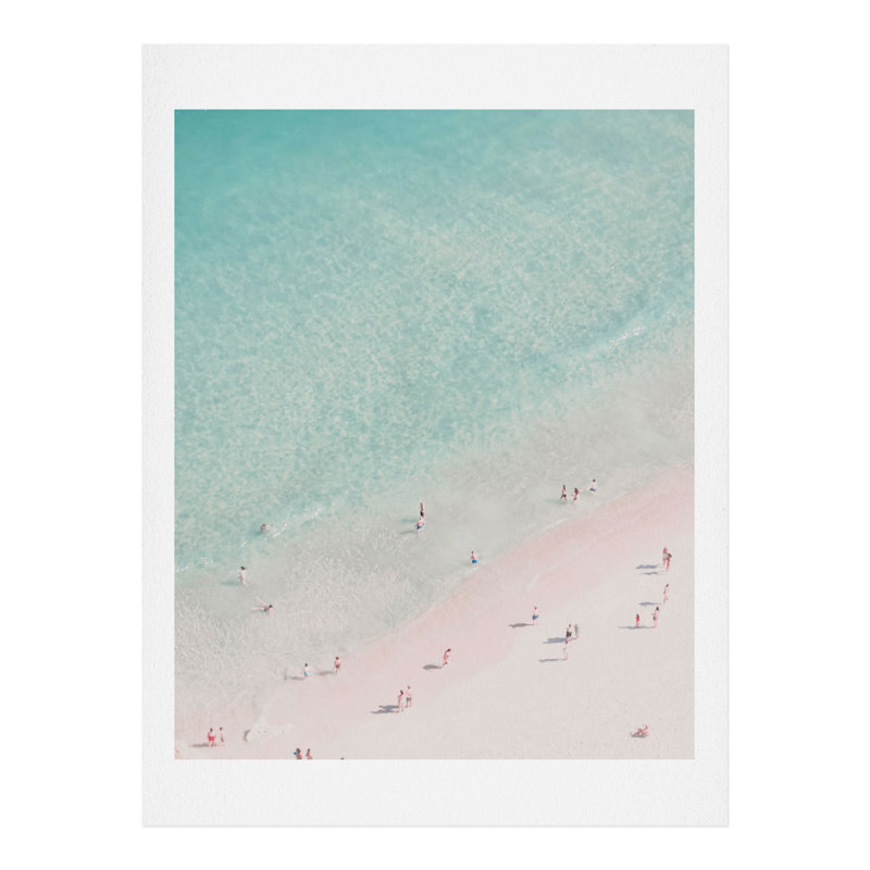 «Beach Summer Love Lll» par Ingrid Beddoes, impression sur toile, H 10 po x l 8 po x P 2 po, Sans cadre, Blanc