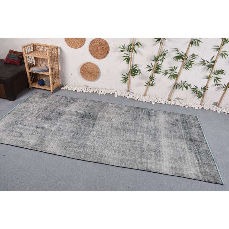 Grands tapis 4,5 po x 9,7 pi, tapis tendance, tapis turc, tapis antiques, tapis rétro, tapis bleu Oushak