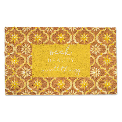 Gregery Non-Slip Geometric Outdoor Doormat