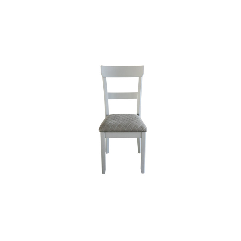 Chaises d'appoint à finition gris perle (2) - Coussin élégant et confortable avec tissu (2 chaises)