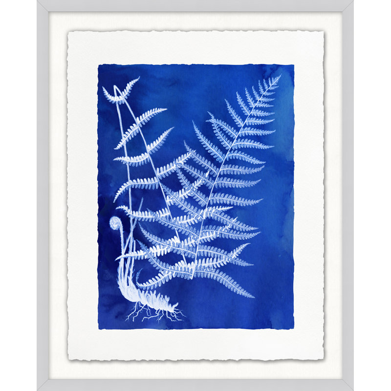 Fern Inspiration Indigo 9 Painting by Lillian August