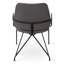Chaise d'appoint rembourrée grise St Philip
