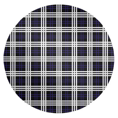Tapis noir à carreaux