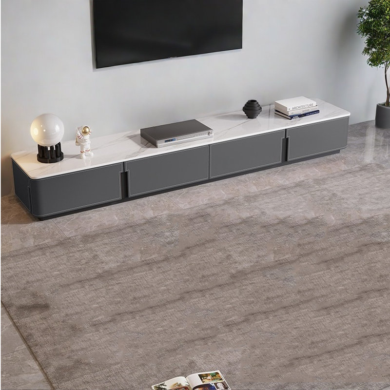 Meuble télé moderne et haut de gamme, 86.61", Gris
