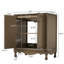 Meuble-lavabo de salle de bain rétro 30 po avec lavabo en céramique