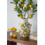 White Ceramic Vase With Vibrant Yellow Lemon Accents