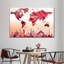 «Rose Gold World Map», reproduction sur toile-1138046774