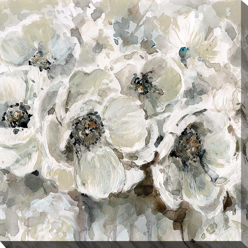 «Soft Fragrance I» par Carol Robinson - Peinture, L 18 po x H 18 po, Toile tendue