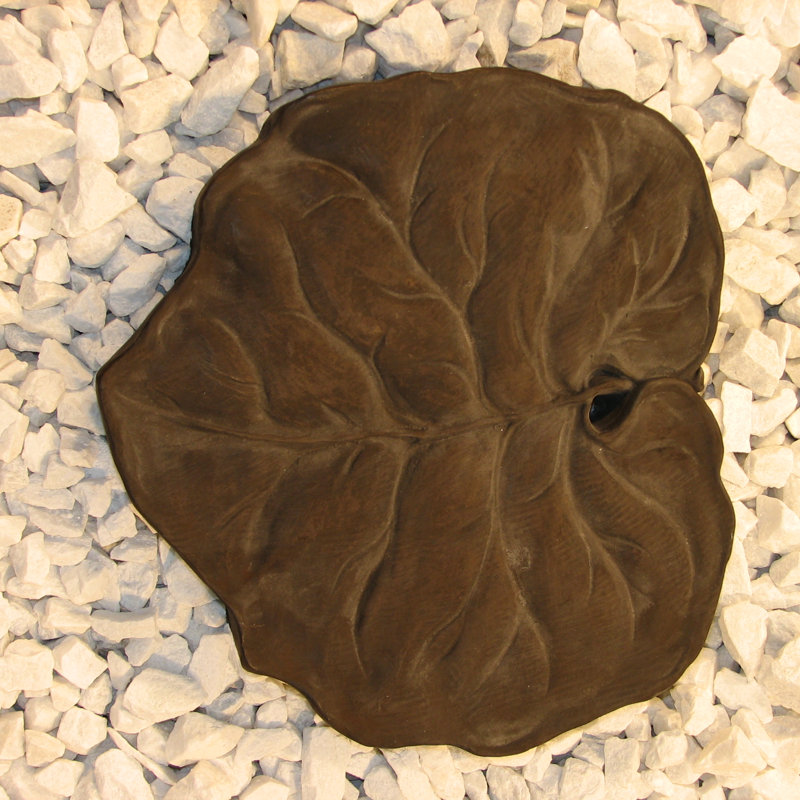 Leaf Stepping Stone, Dark Walnut