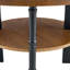 Ensemble de 2 tables basses et tables d'appoint rondes, formage sous vide en PVC, avec rangement, idéal pour les salons et les chambres modernes