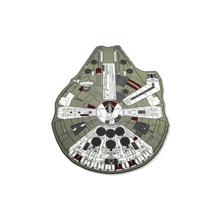 Star Wars Decorative Throw Pillow | Millennium Falcon Pattern | 20 x 20 Inches