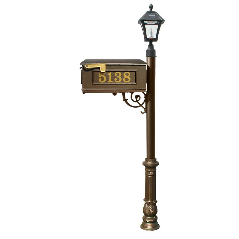 Poteau décoratif encastré 72 po H Lewiston, Bronze, Oui