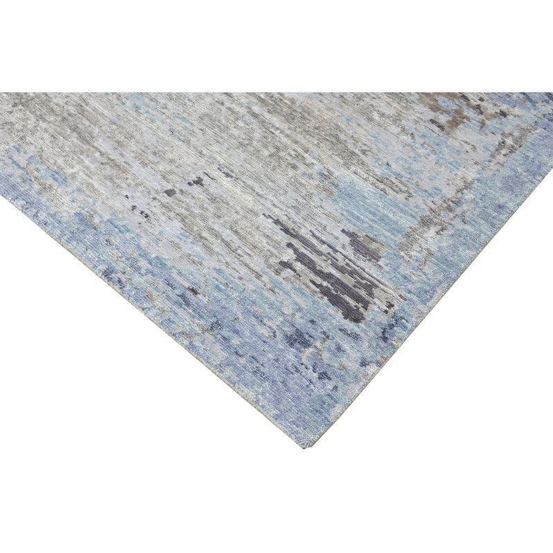 Abstract Area Rug in Blue/Gray