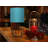 Table Desk Lamp with fabric lamp shade & Wire Geometric Base-455090309-455090363