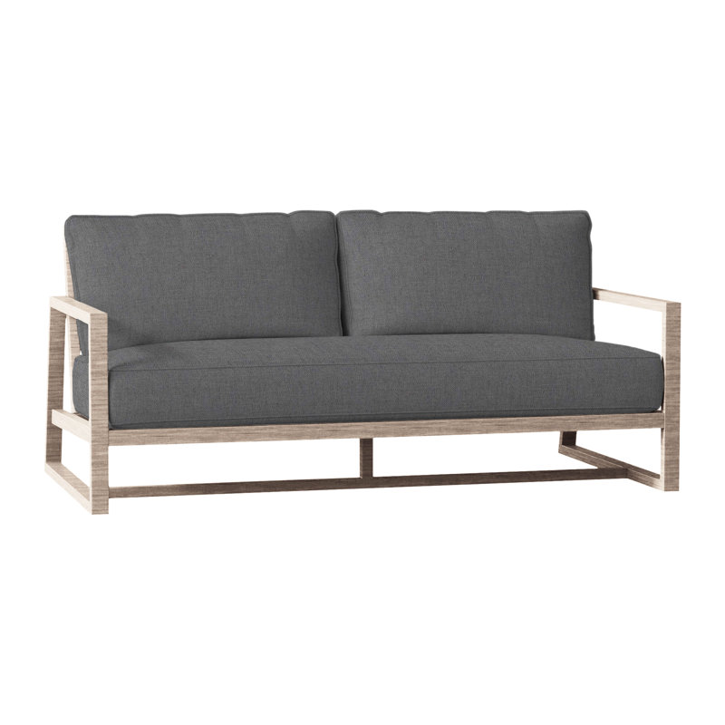 Causeuse d'extérieur en aluminium forgé Avondale, Welt + bourre standard, Craie, Perigold ‑ avoine Posh