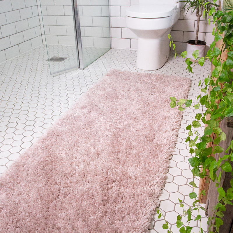 Anastazie Solid Colour Shag Area Rug, Runner 60 x 240cm