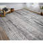 Hand Knotted Abstract Area Rug in Beige/Charcoal-313104846