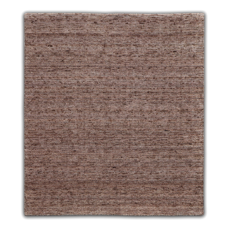 Linea Handmade Light Brown Rib Cut Wool Area Rug By Tufty Home, Rectangle 4' x 6'