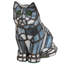Sassy Cat 7" Lighted Art Glass Novelty Light