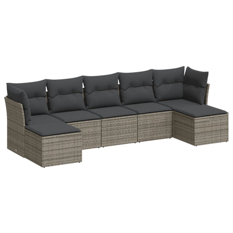  Ensemble de canapé de jardin gris