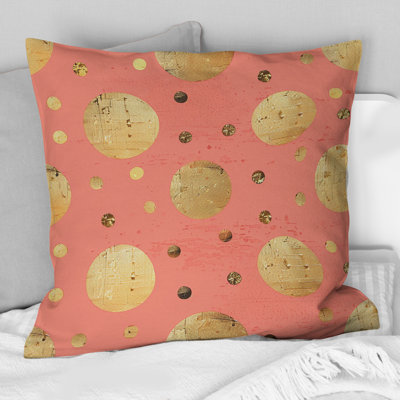 Bubblegum Polka Dot I - Glam Throw Pillow