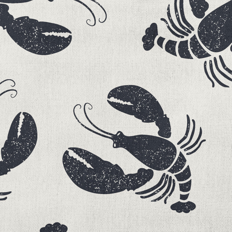 Coussin décoratif Ludwig Lobster Fest Coastal, 14 po x 20 po, Requin bleu