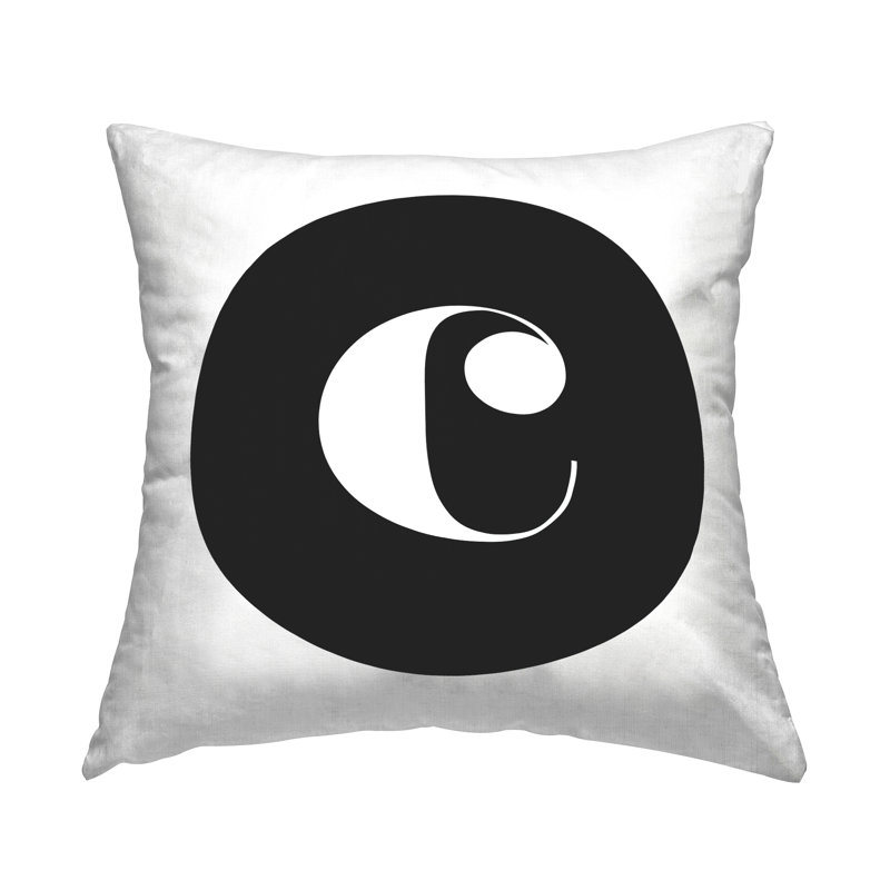 Coussin décoratif noir, C