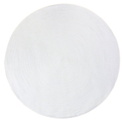 Solid Braided Farmhouse Performance Area Rug