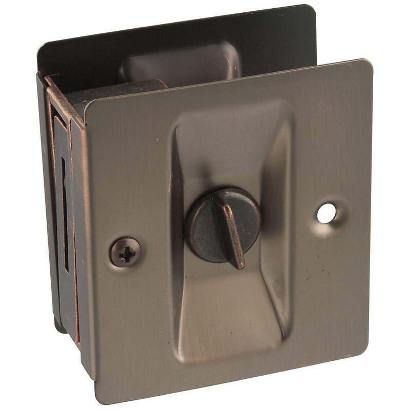V1950 Verrou de porte de couloir et de porte de placard, H 1,5 po x l 4,7 po x P 7,7 po, Chrome