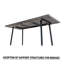 7 Pieces Dining Table Set, Expandable Rectangular Table, 6 Upholstered Armless Chairs with Metal Legs-1418646218-1418646219