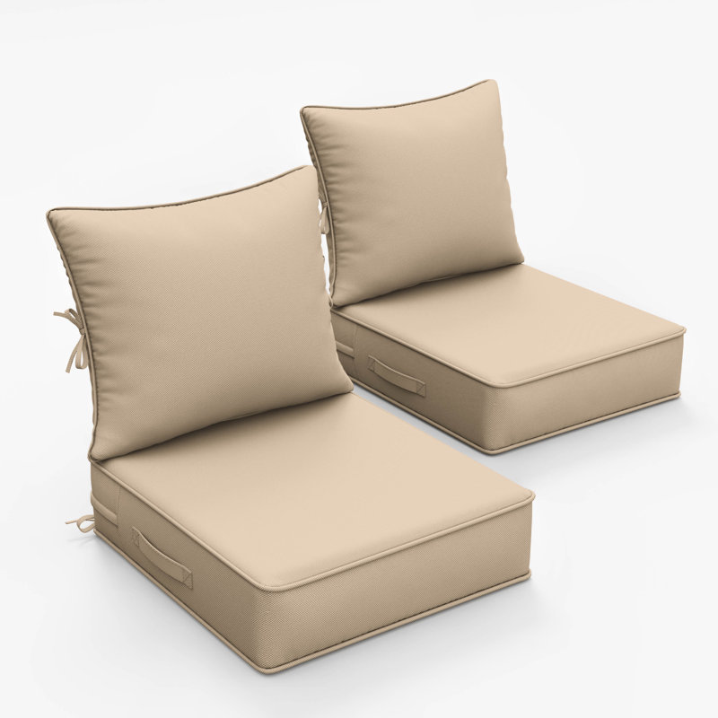 Coussin de siège / dossier d'extérieur, L 22 po x P 24 po, Sable